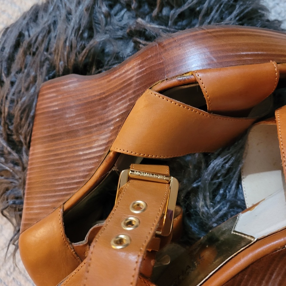 Michael Kors Buckle Wedge Platforms
